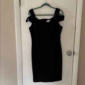 Calvin Klein Black drop shoulder Sheath Dress